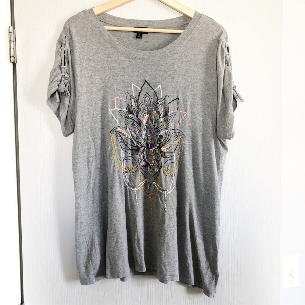 Torrid Lace Up TShirt Size 1